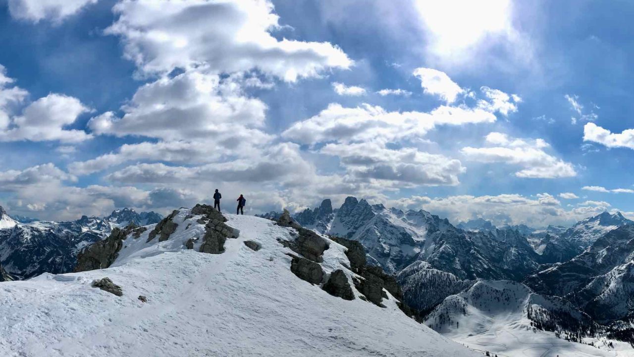Sneeuwwandelen in de Italiaanse Dolomieten